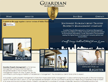 Tablet Screenshot of guardianpropertymanagement.net